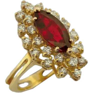 Unheated Marquise Ruby Engagement Ring No Heat Lar