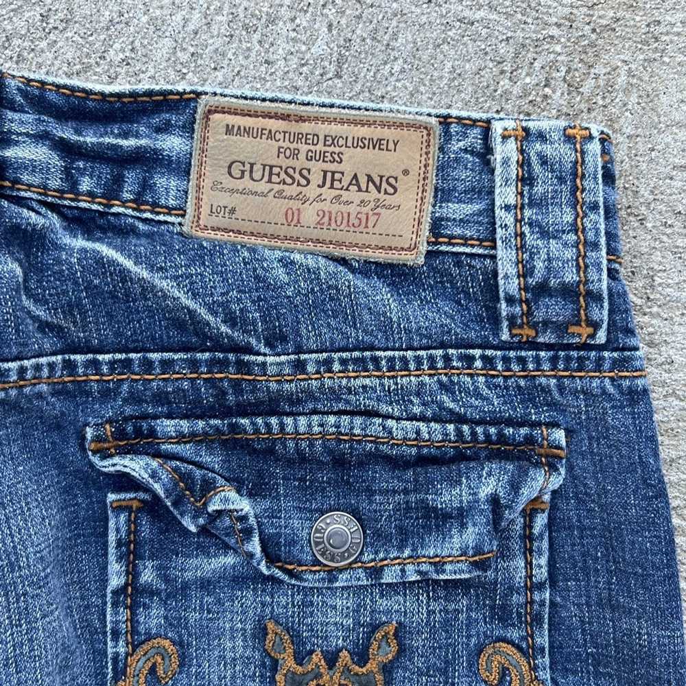 Guess × Vintage Vintage Y2K Guess Flared Embroide… - image 3