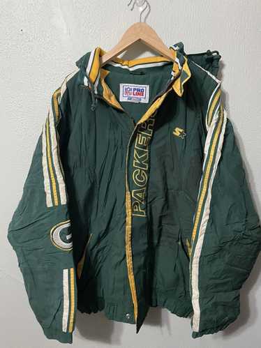 Starter Men's Green, Gold-Tone Green Bay Packers Playoffs Color Block Full-Zip Hoodie - Green, Gold-Tone