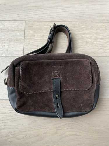 Tomas Maier Brown Suede and Leather Belt Bag