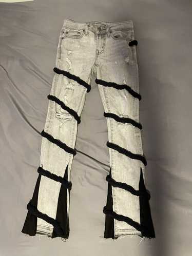 Japanese Brand × Streetwear Custom Flare Jeans w/… - image 1