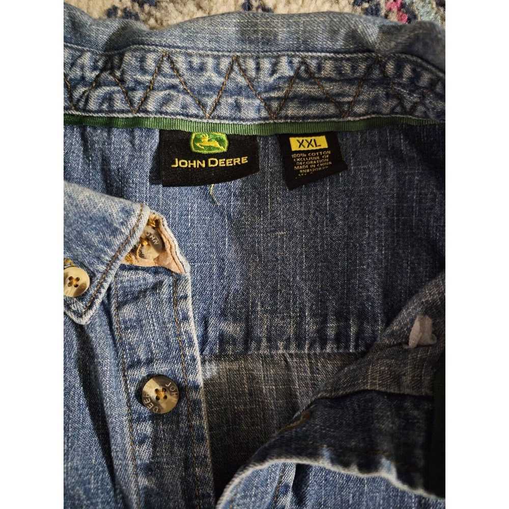 John Deere Vtg JOHN DEERE Denim Jacket Mens Blue … - image 4