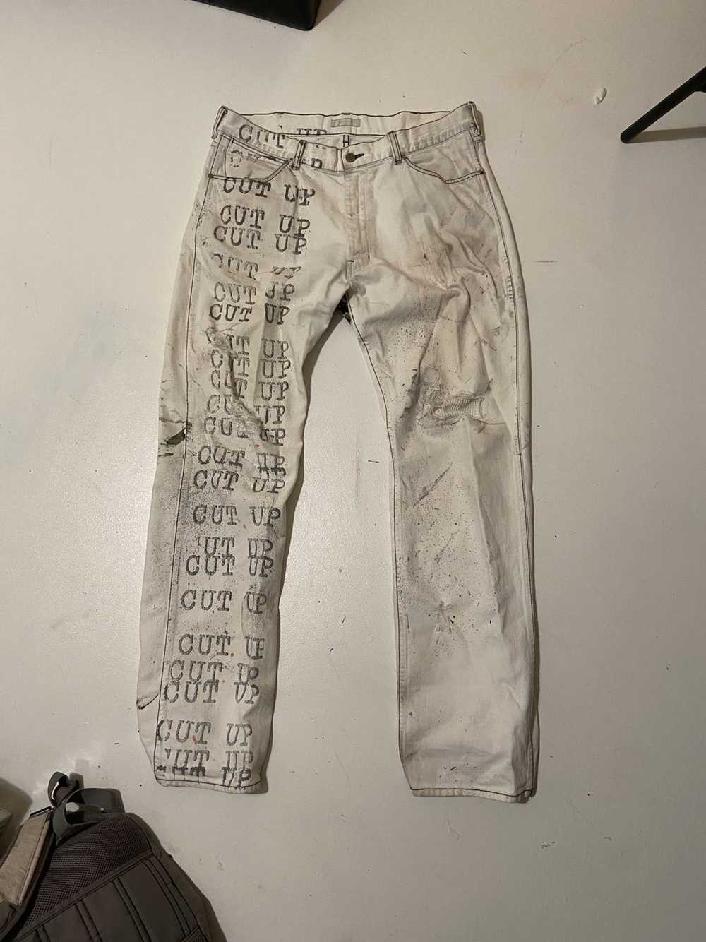 Number (N)ine Number(N)ine cut up ss02 jeans - image 1