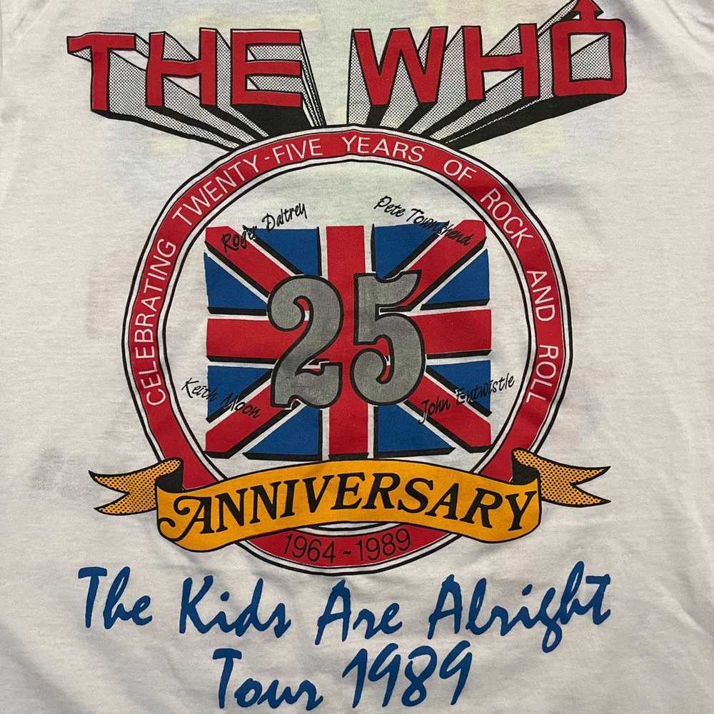 Screen Stars Vintage The Who 1989 Tour Band Tee - image 3