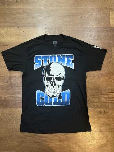 Men's Black Stone Cold Steve Austin Half Skull T-Shirt