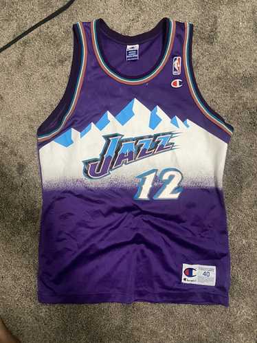 Vtg Utah Jazz Leather Jacket Adult Extra Large Mountain Logo 90's NBA Men's  XL