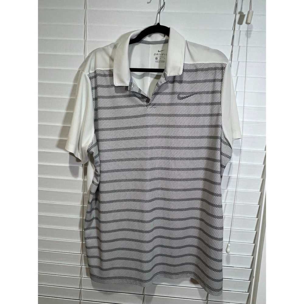 Nike Nike White and Gray Polo Shirt - Size XL - image 1