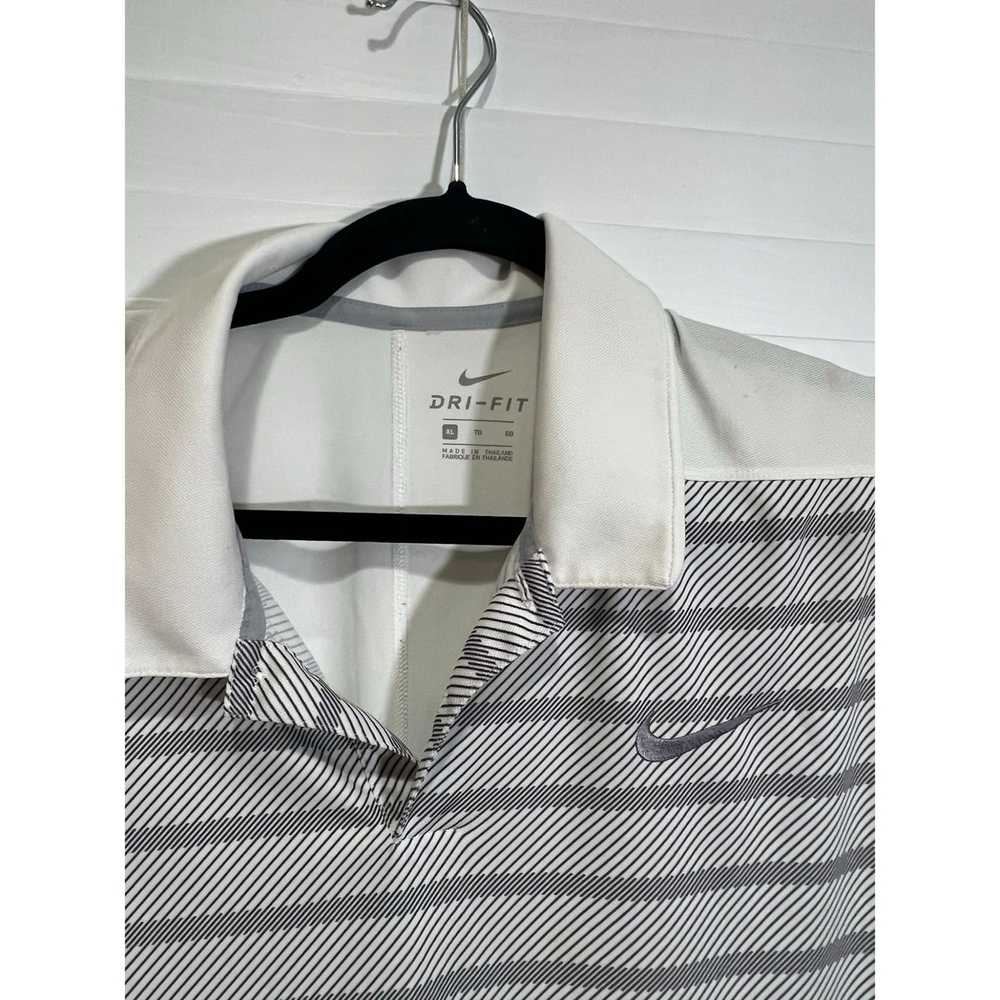 Nike Nike White and Gray Polo Shirt - Size XL - image 2