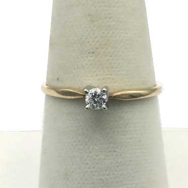 14K .10ct Diamond Solitaire Ring