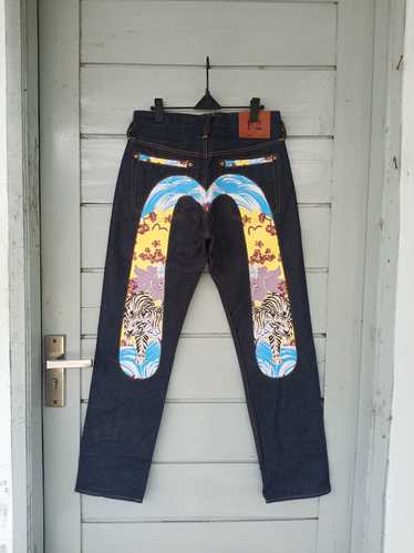 EVISU ✕ YAMANE pink embroidery & big paint W31✕L34 | eBay