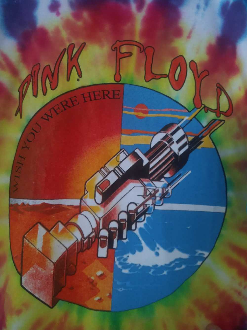 Fruit Of The Loom Vintage 00s Pink Floyd tye dye … - image 4