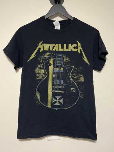 Band Tees Metallica Rock Band Logo Graphic GuitarT