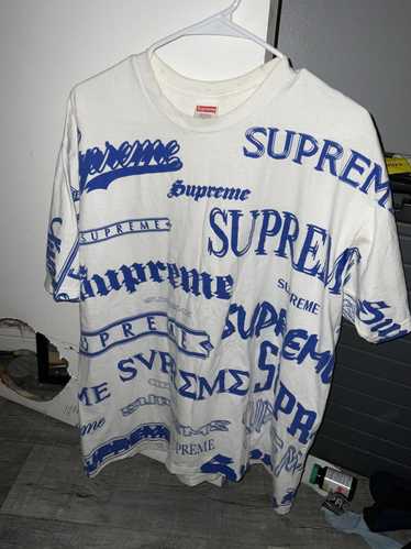 Supreme multi-logo T-shirt, Blue