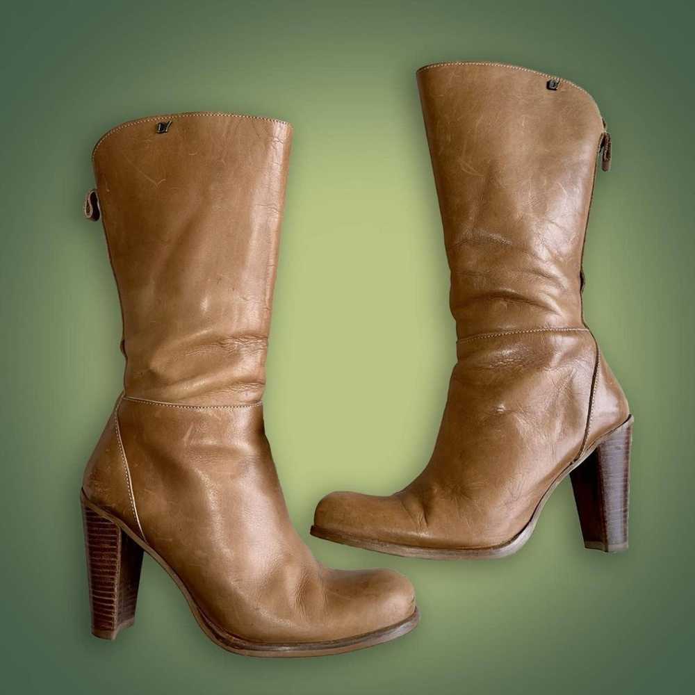 Other Destroy tan leather heeled boots - image 1