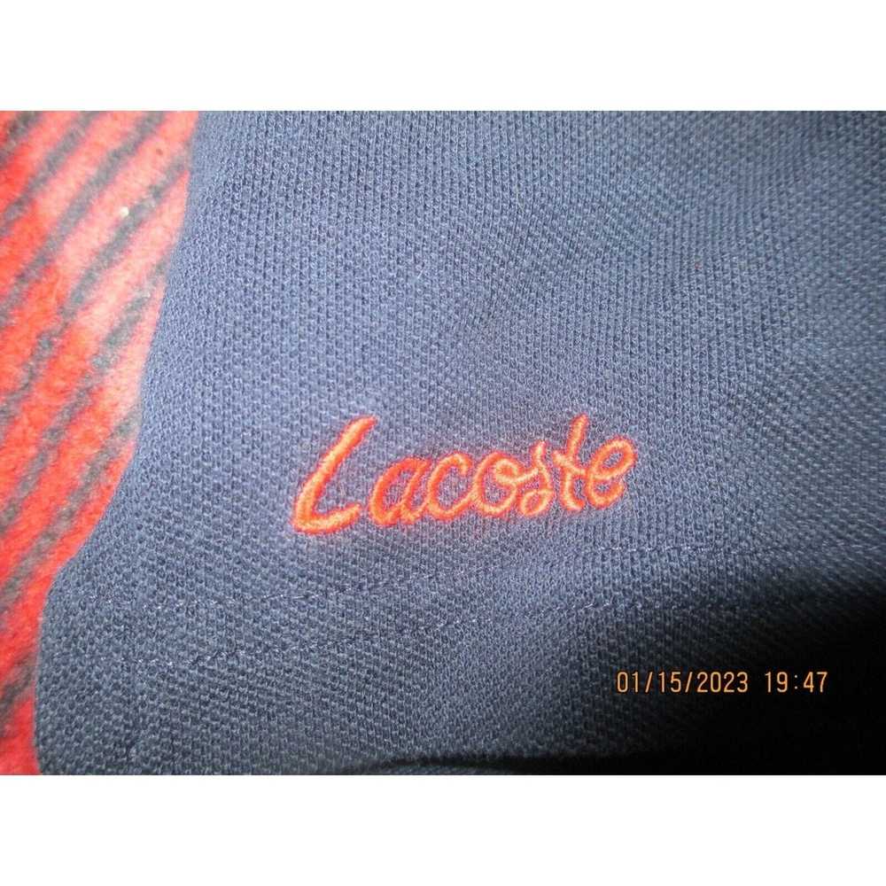 Lacoste LACOSTE Sport Black Red Striped Short Sle… - image 6