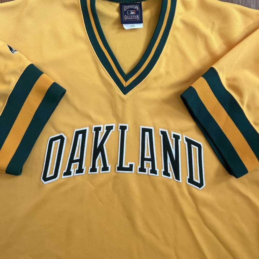 MLB Vintage Cooperstown Collection Oakland Jersey - image 3