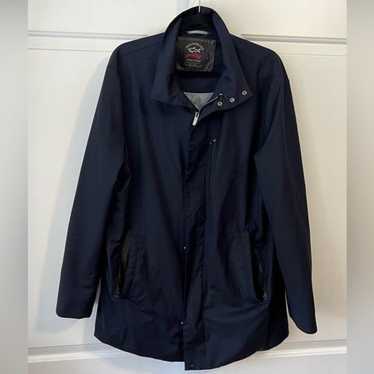 PAUL & SHARK Vintage 90s Rare Women's Trench Coat Jacket, Size L , Blue shops Navy