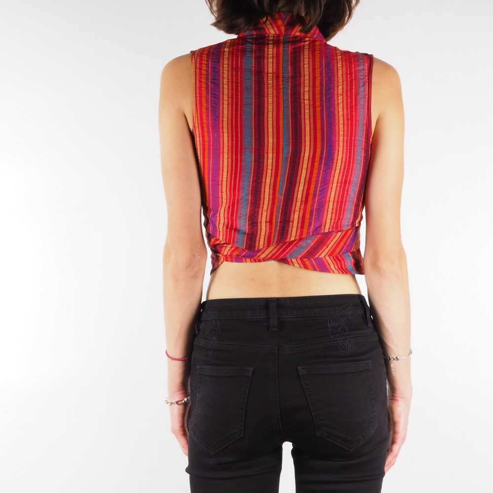 Kenzo Kenzo Paris Vintage Crazy Striped Silk Crop… - image 2