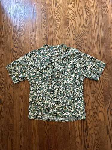 Marni × Uniqlo Green Floral Camp Collar Shirt