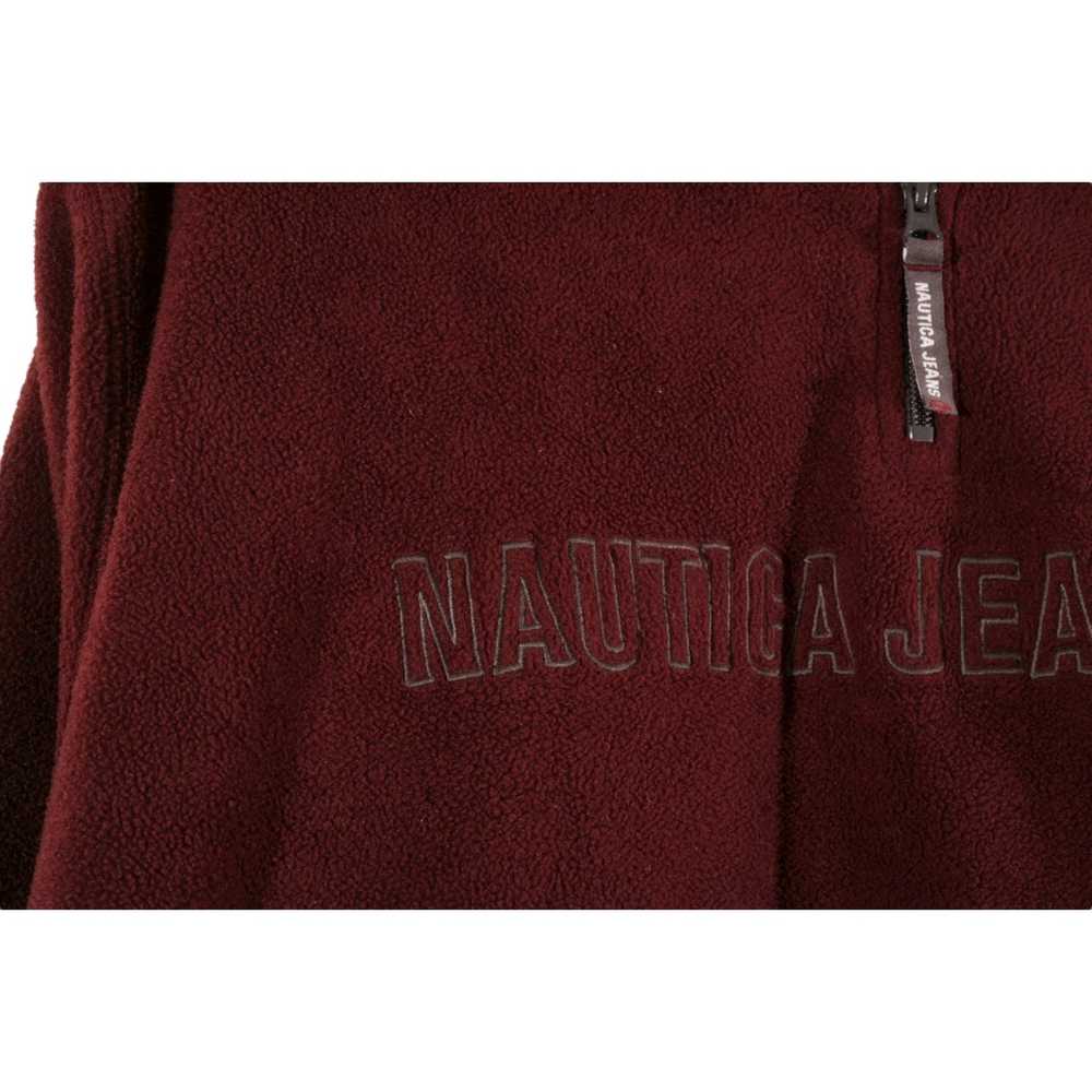Nautica × Vintage 1990's Spell Out Fleece Quarter… - image 3