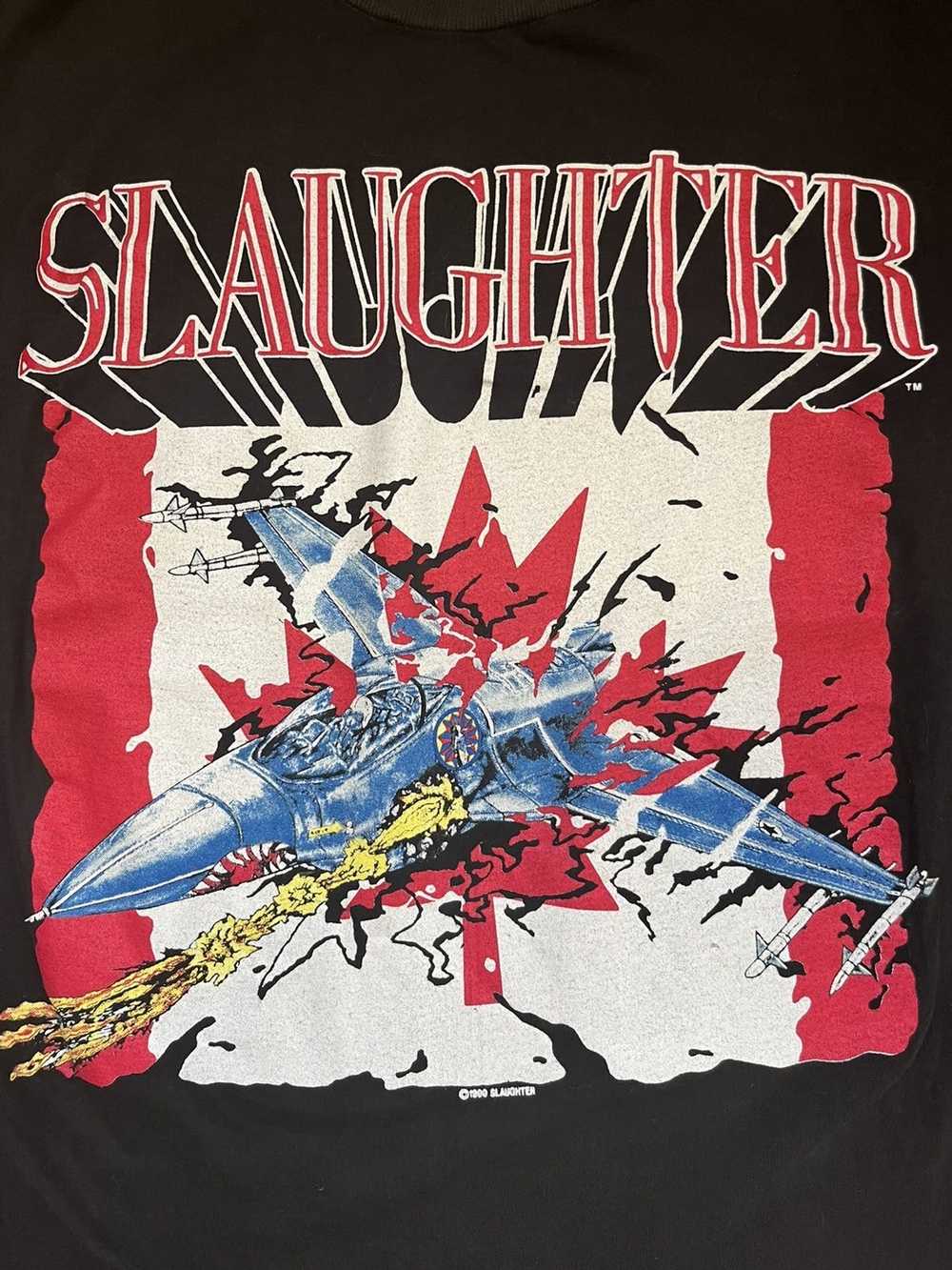 Band Tees × Made In Usa × Vintage Slaughter 1991 … - image 2