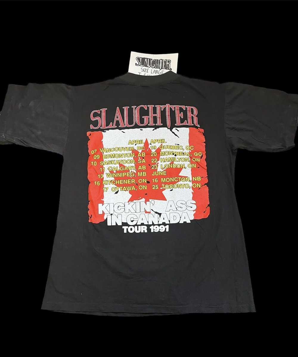 Band Tees × Made In Usa × Vintage Slaughter 1991 … - image 6