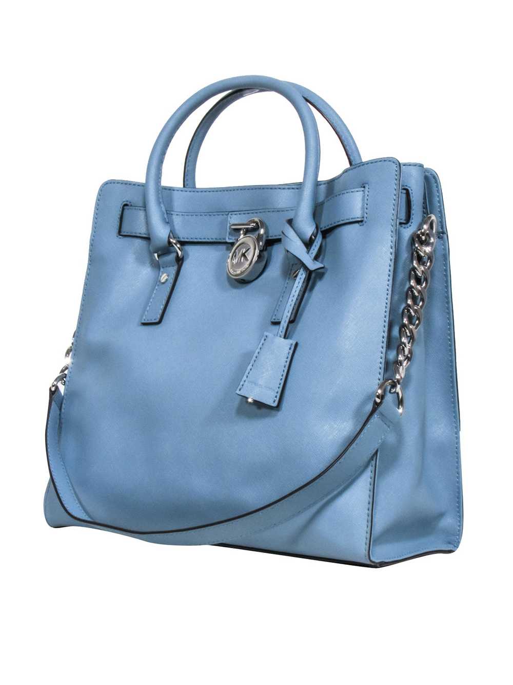 Michael Kors -Light Blue Leather Tote Bag - image 2