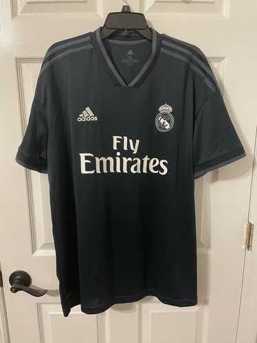 adidas Real Madrid LS Away Jersey Mens 2017/18 - Black