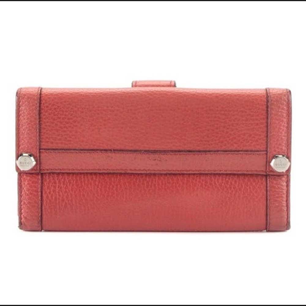 Gucci Gucci Charmy Red Leather Wallet - image 1
