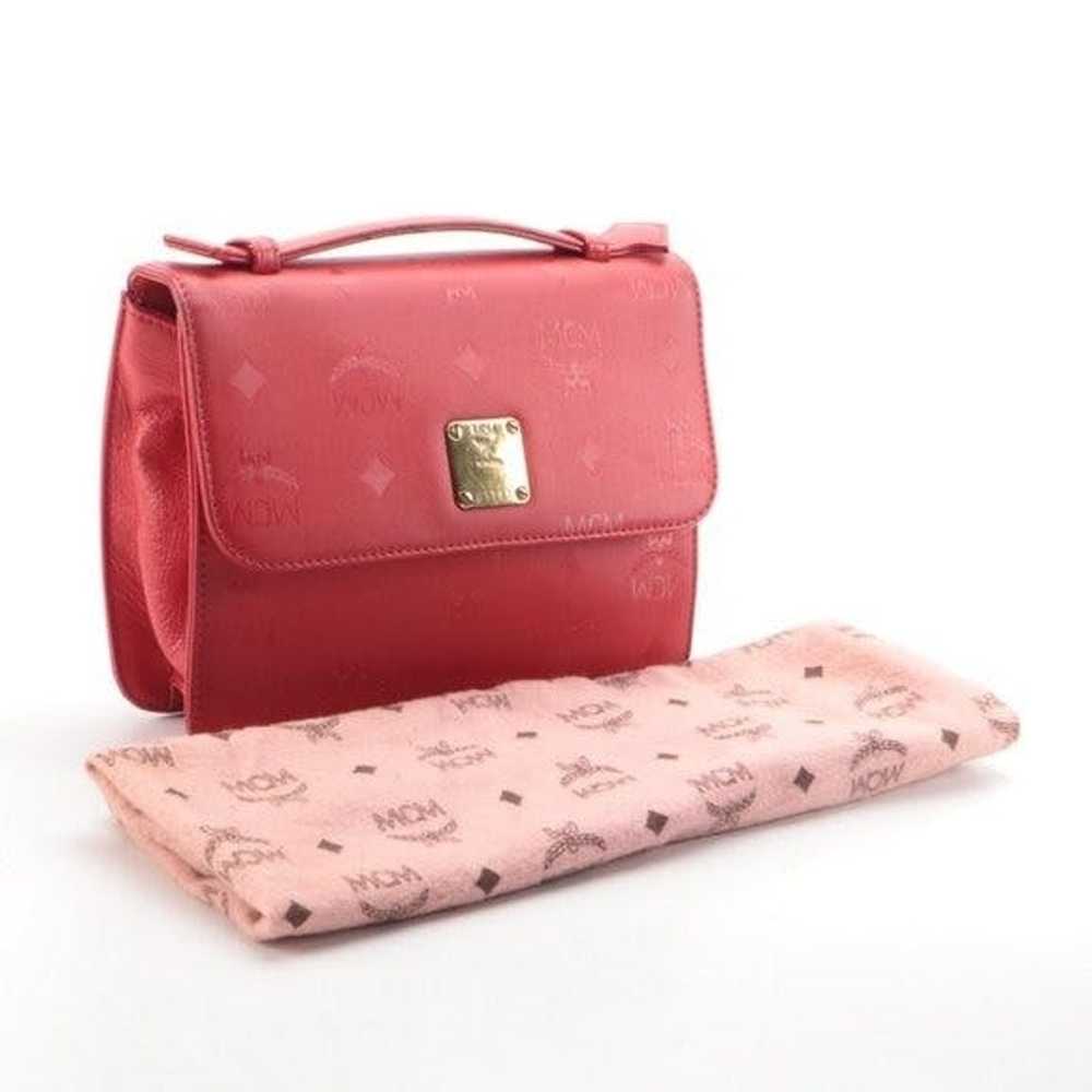 MCM MCM Red Visetos Top Handle Bag - image 2