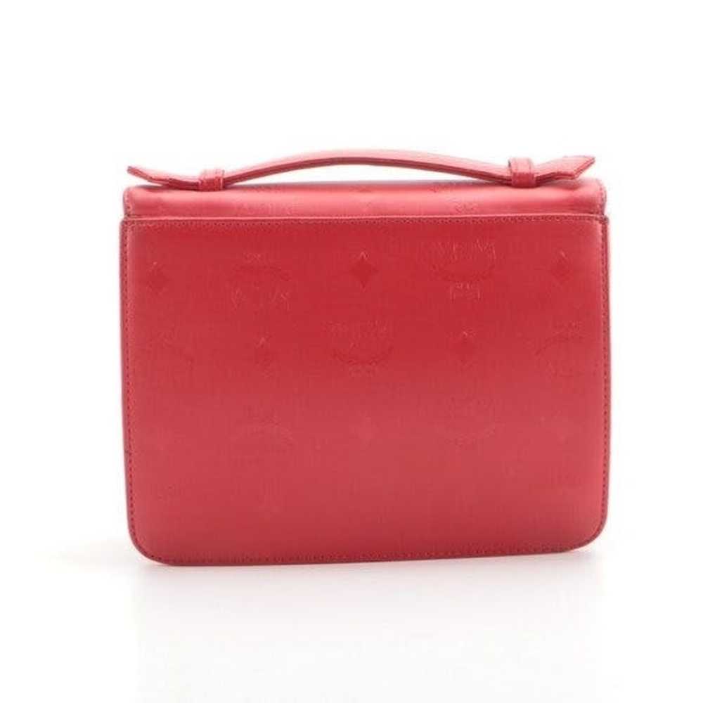 MCM MCM Red Visetos Top Handle Bag - image 3