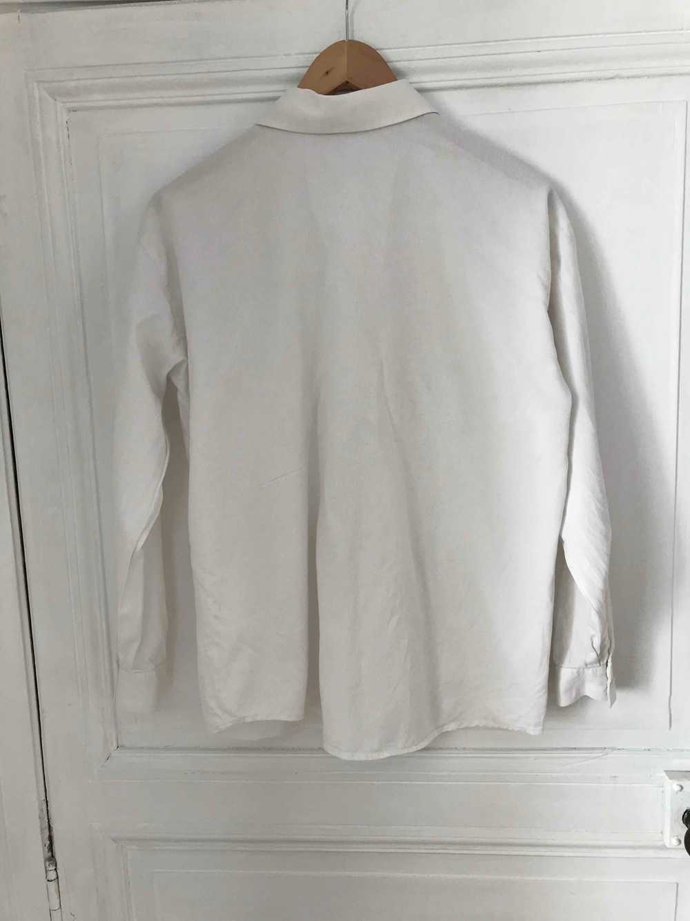cotton shirt - White cotton shirt, Marine Paris b… - image 3