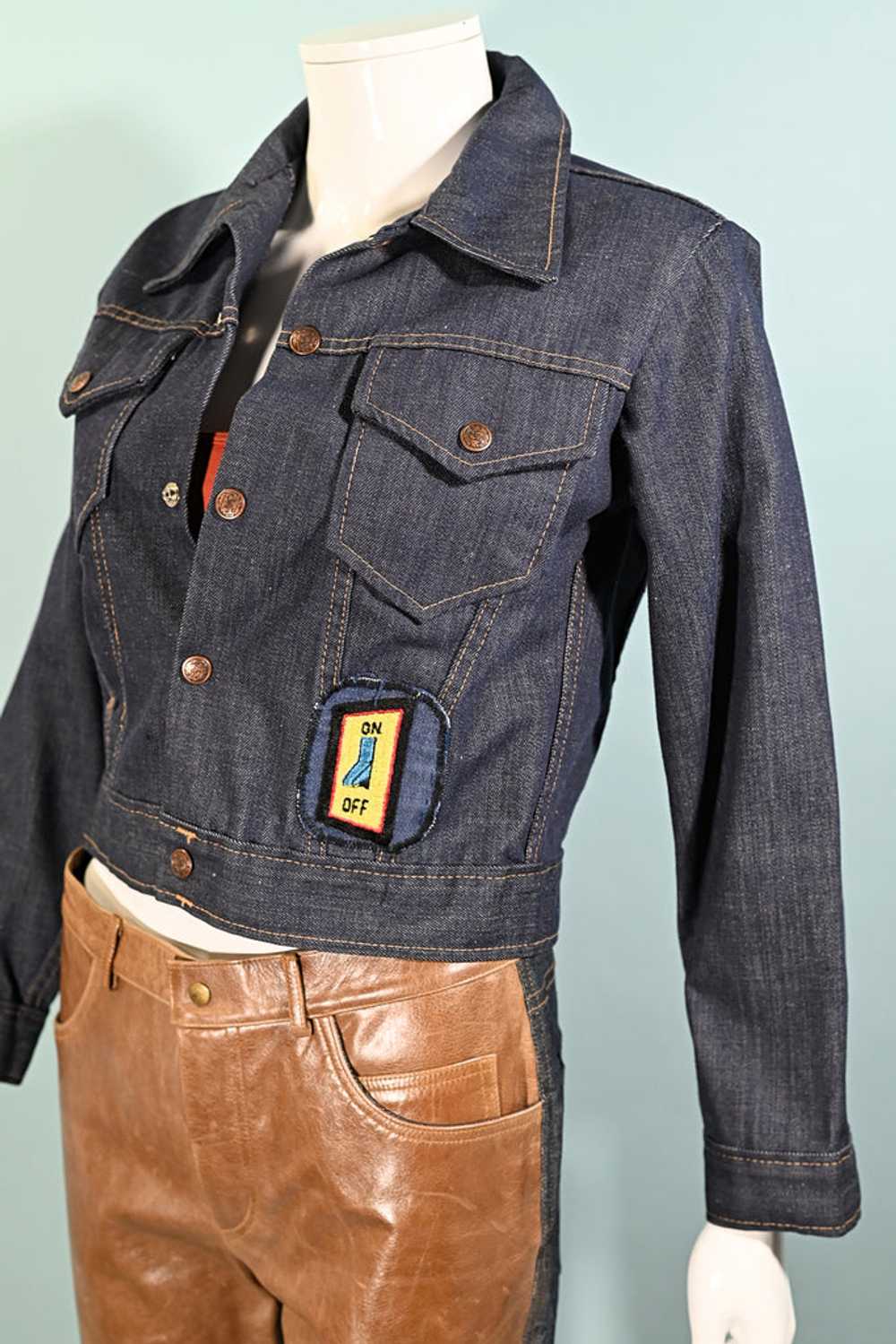 Vintage 60s/70s Denim Jacket w/Patches, Montgomer… - image 1