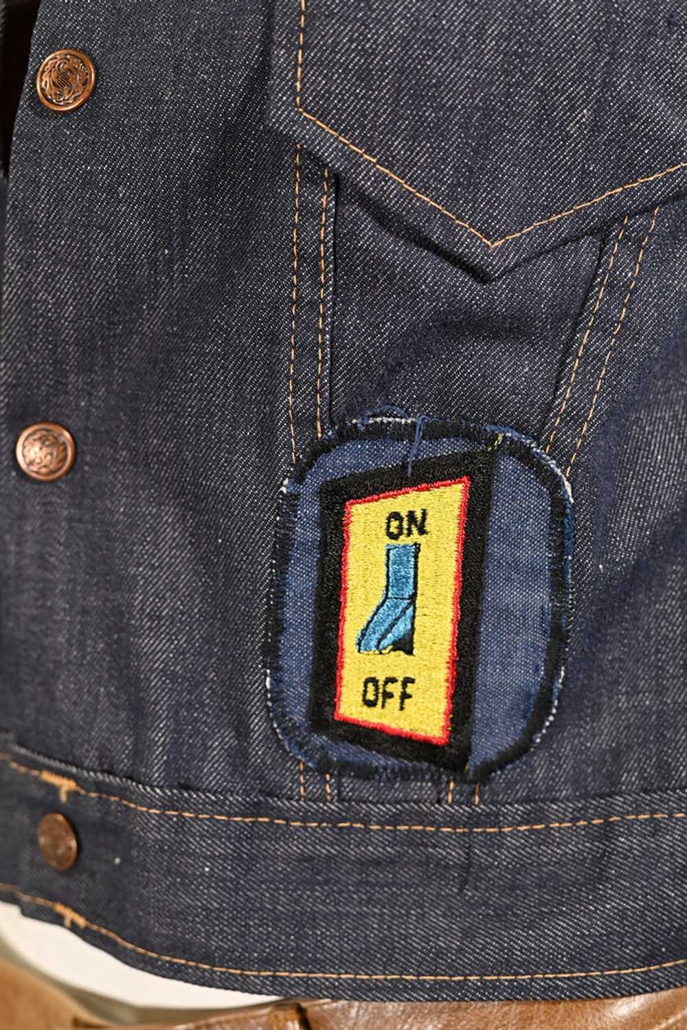 Vintage 60s/70s Denim Jacket w/Patches, Montgomer… - image 3