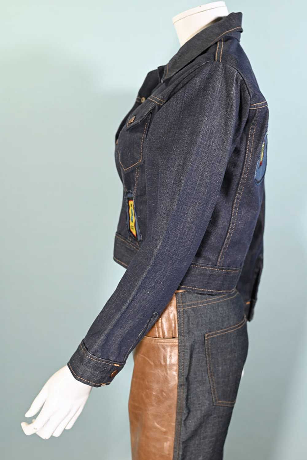 Vintage 60s/70s Denim Jacket w/Patches, Montgomer… - image 9