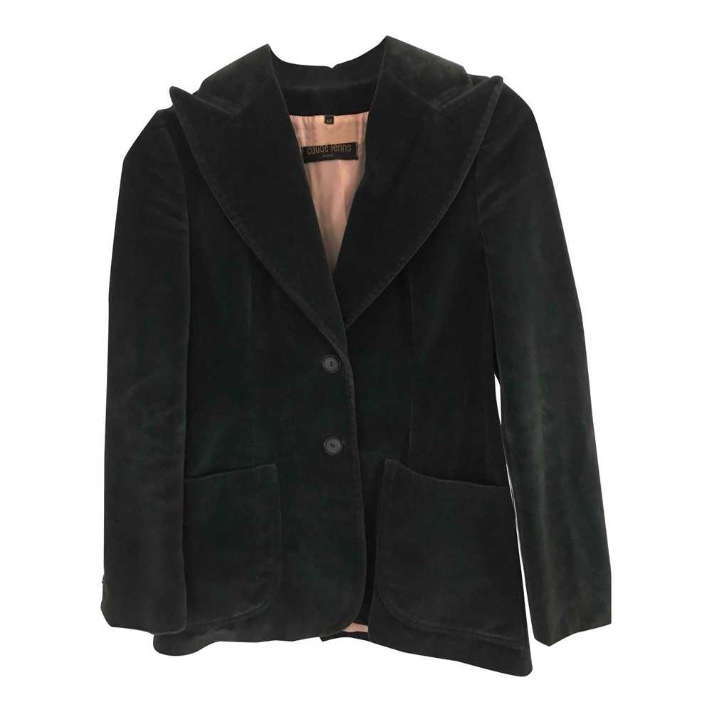 Velvet blazer - Green velvet blazer, 2 pockets, b… - image 1