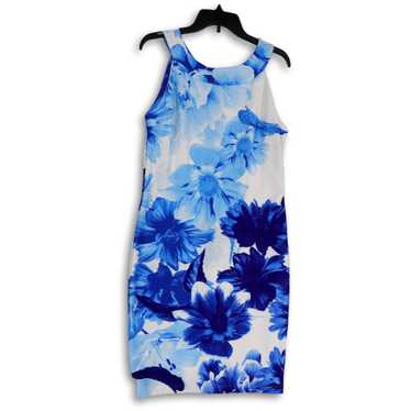 Gabby Skye Womens Blue White Floral Halter Neck B… - image 1