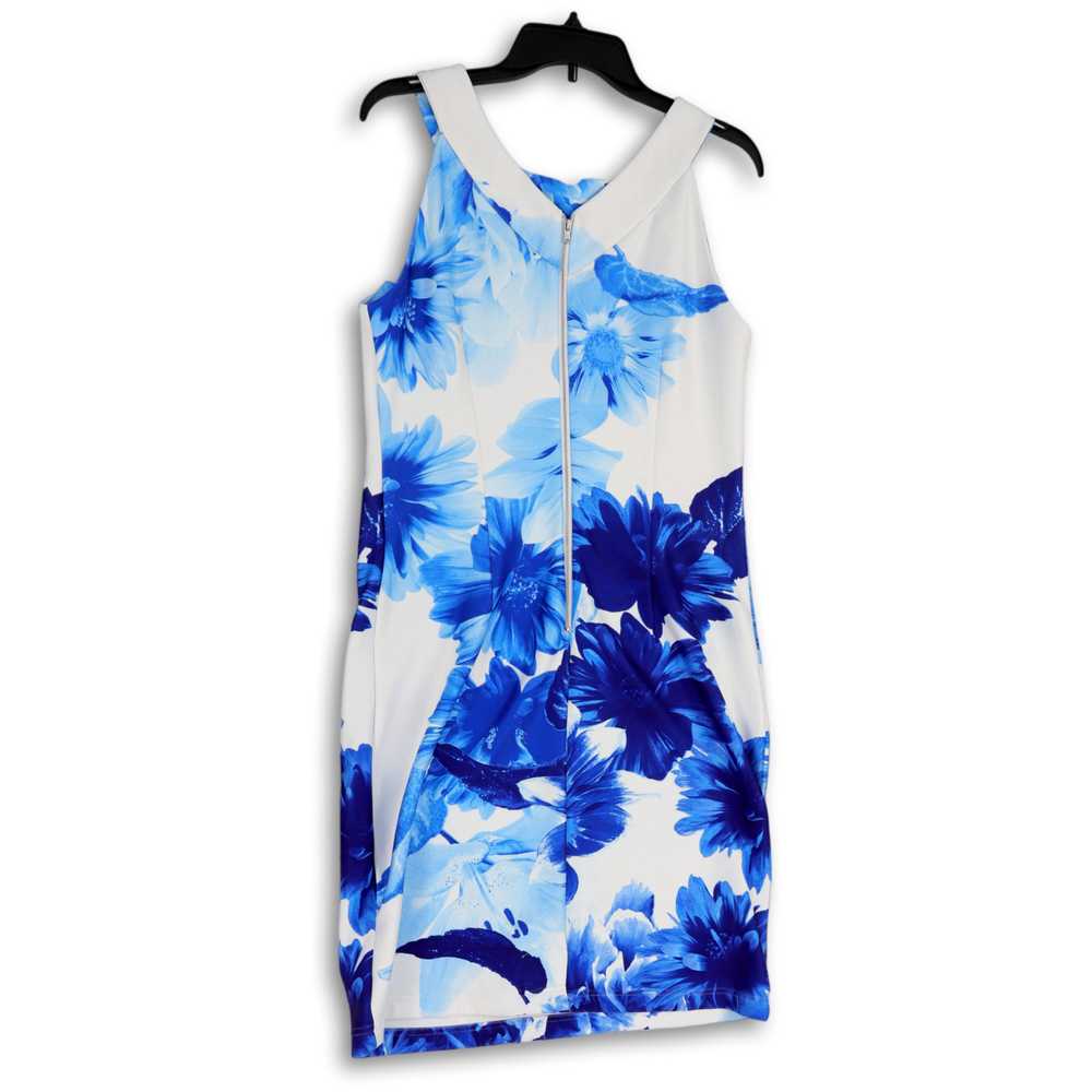 Gabby Skye Womens Blue White Floral Halter Neck B… - image 2