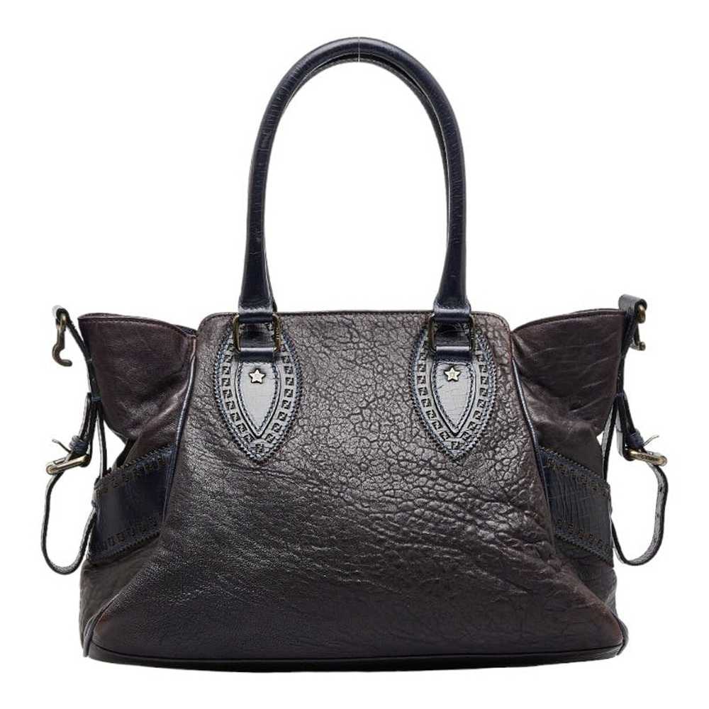 Fendi Fendi Fendi Etnico Leather Handbag Tote Bro… - image 3