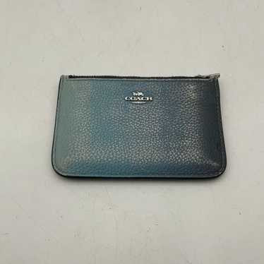 Coach Womens Blue Crossgrain Leather Outer Credit… - image 1