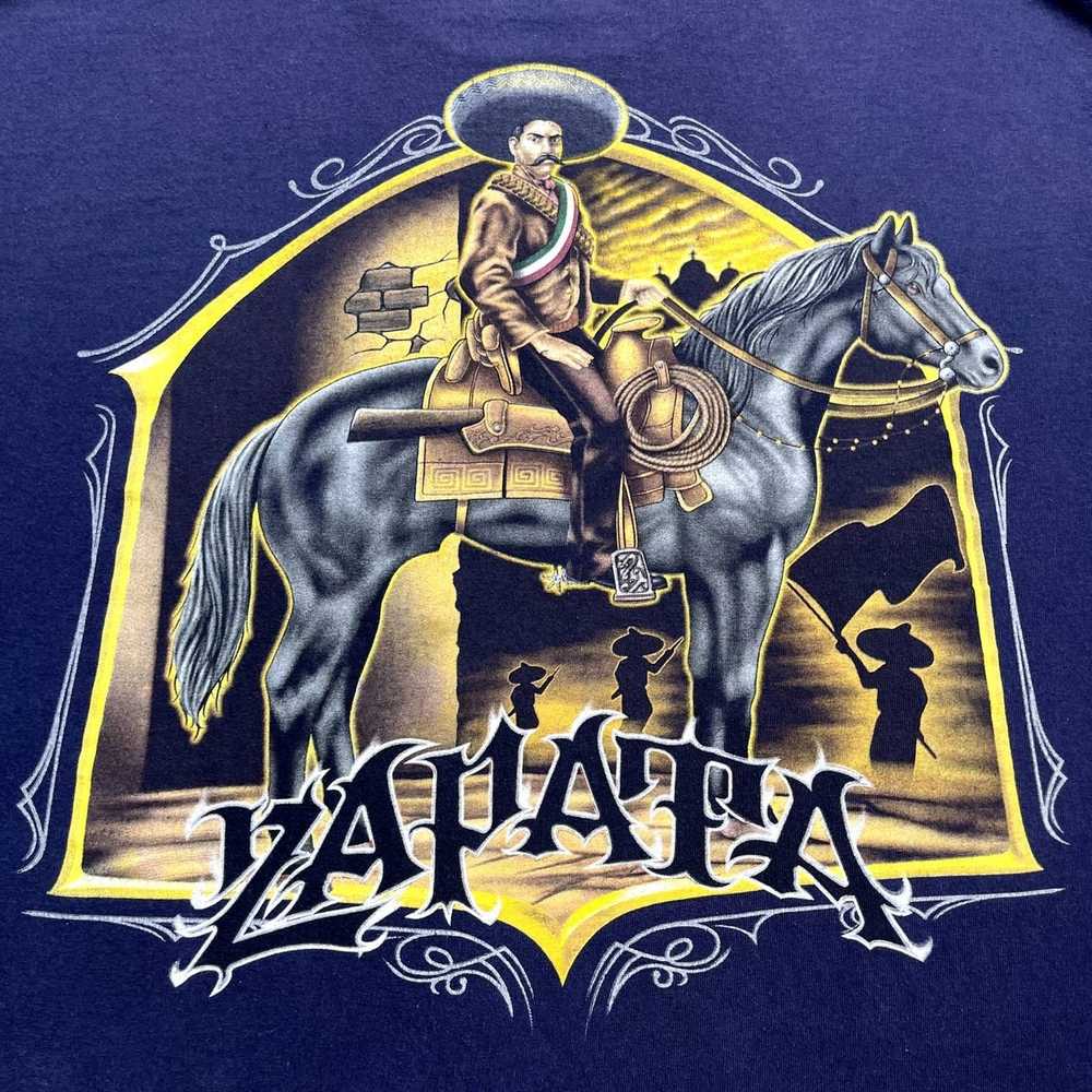 Vintage Vintage Emiliano Zapata T-Shirt Medium Bl… - image 3