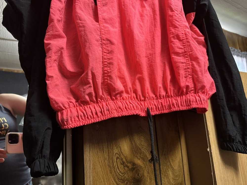 Vintage VTG Neon Coral & Black Windbreaker - image 6