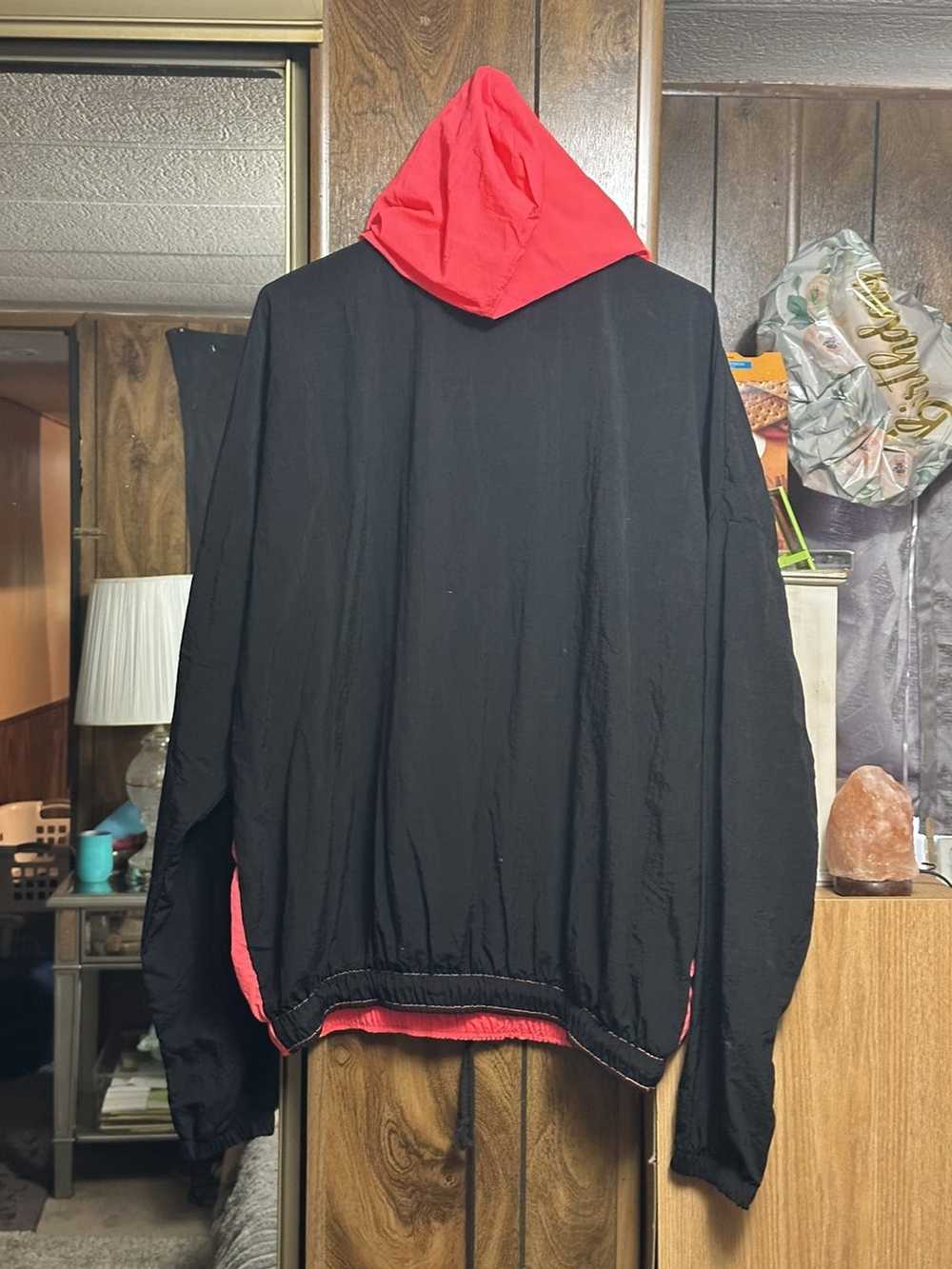 Vintage VTG Neon Coral & Black Windbreaker - image 7