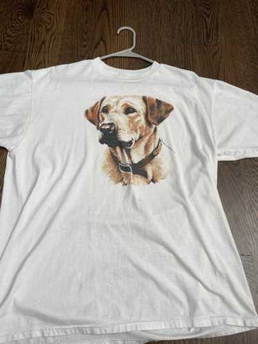 Streetwear × Vintage White Golden Retriever Shirt