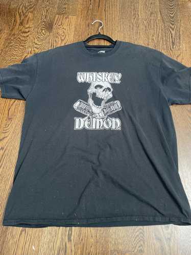 Streetwear × Vintage Black Whiskey Demon Shirt