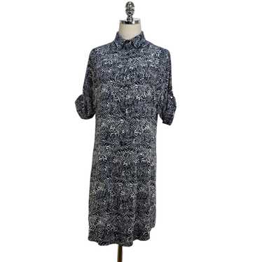 Other Brora Viscose Roll Tab Sleeve Shirt Dress P… - image 1