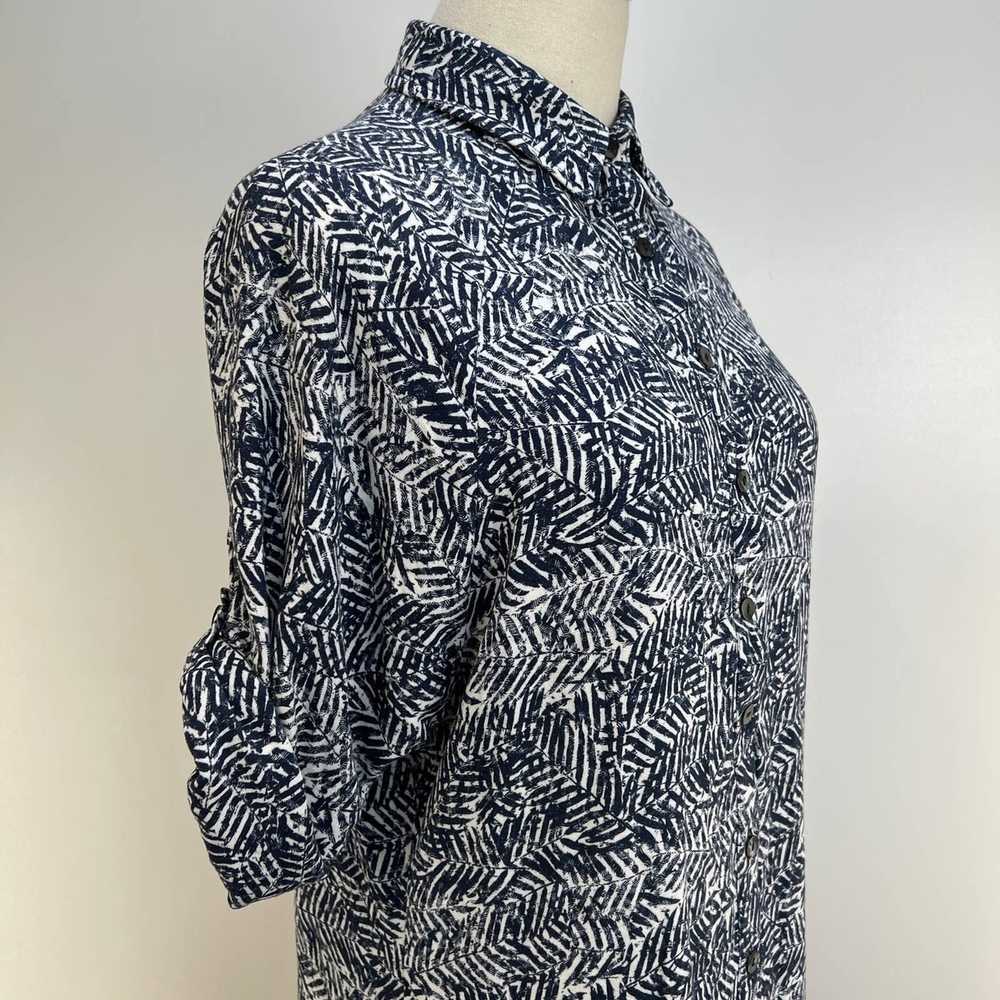 Other Brora Viscose Roll Tab Sleeve Shirt Dress P… - image 4