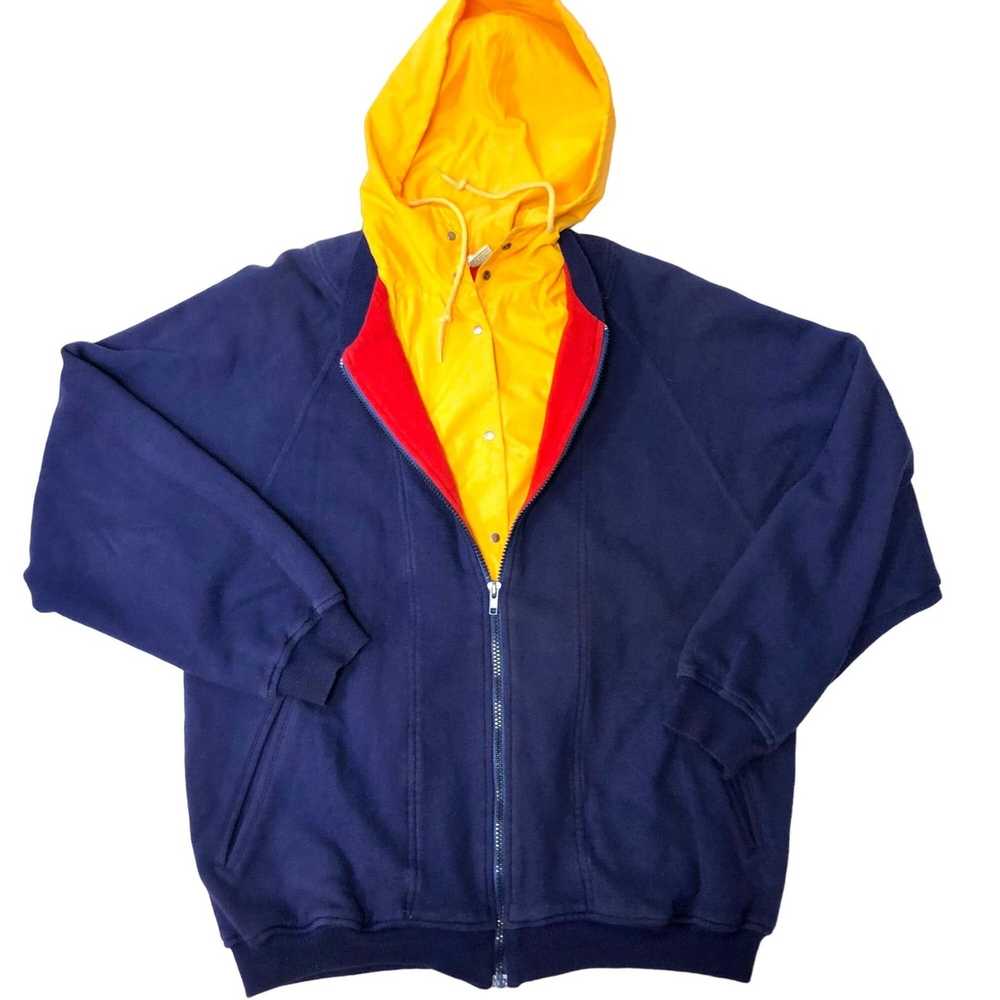 Izod 90's Izod Blue Red COLOR BLOCK Sweatshirt HI… - image 1