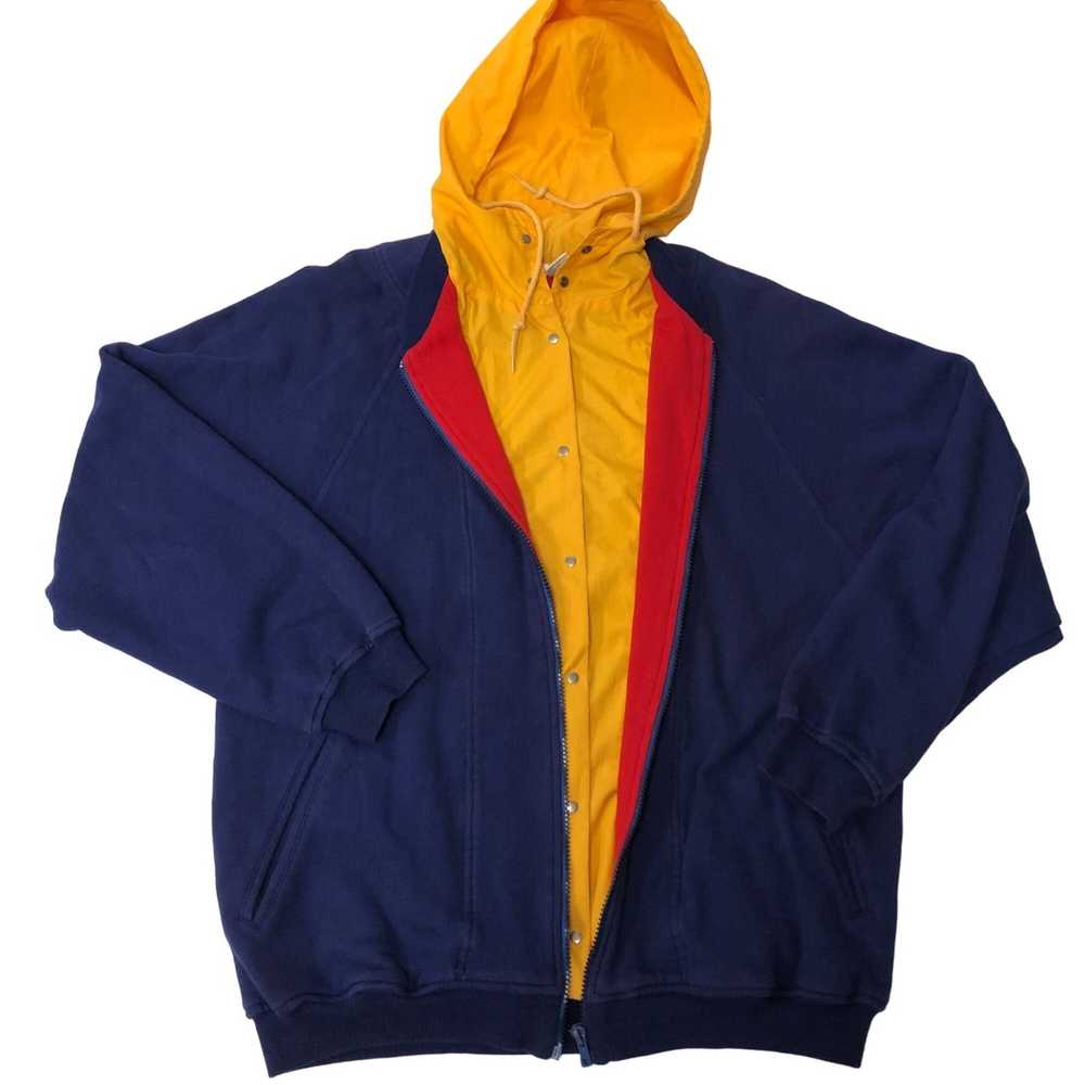 Izod 90's Izod Blue Red COLOR BLOCK Sweatshirt HI… - image 3