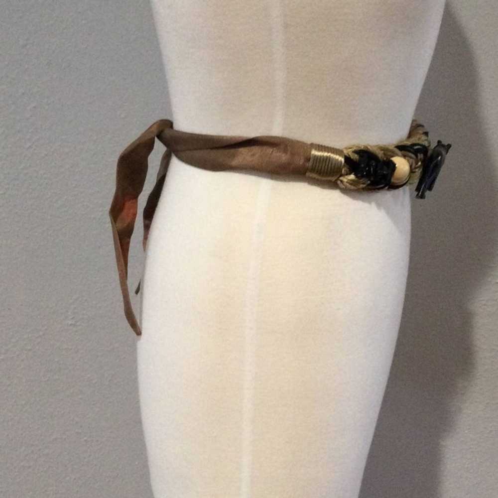 Other Carolyn Taylor Vtg Braid Tie Belt w/Black P… - image 9